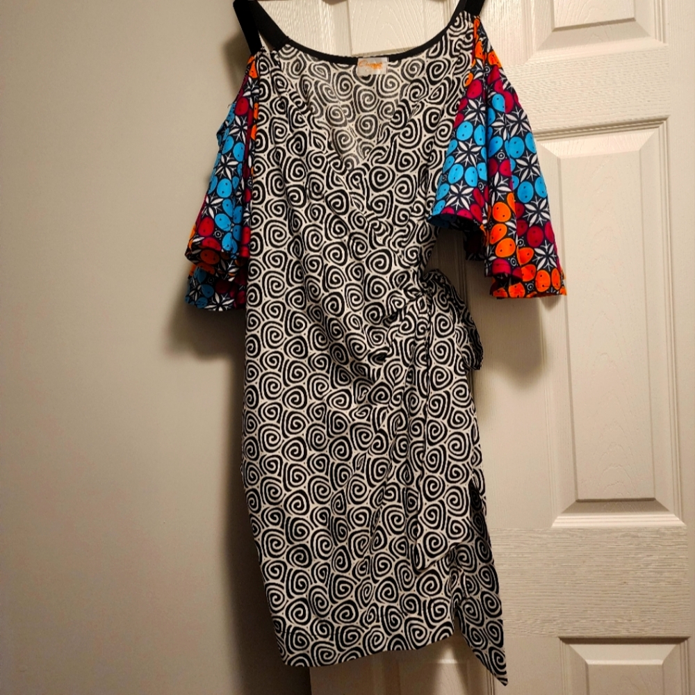 Mid length wrap dress